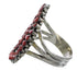 Sterling Silver And Red Oyster Shell Ring Size 6-3/4 HS42739